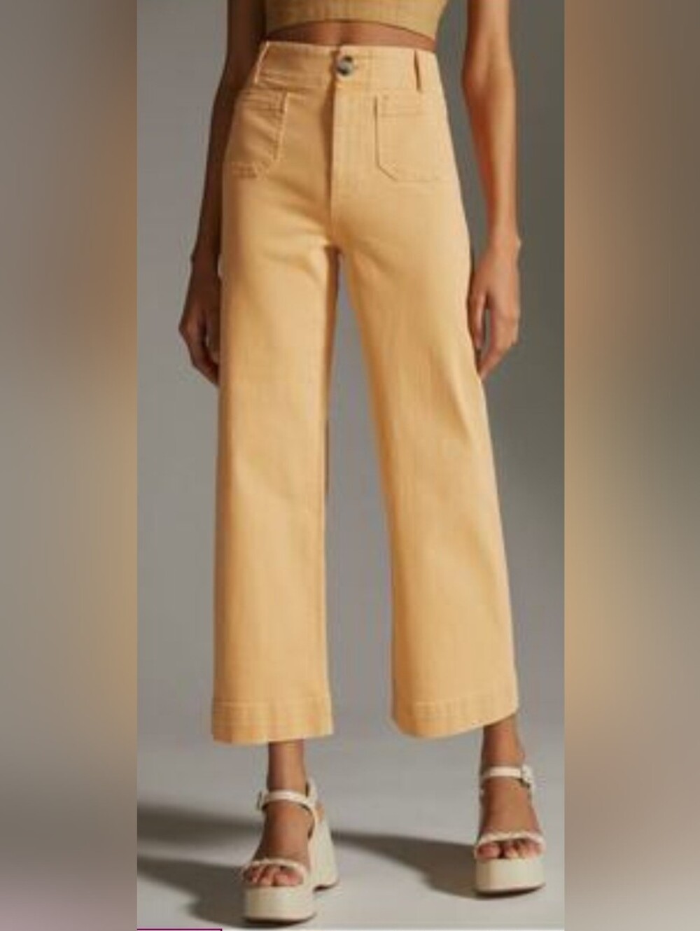 Pilcro Skipper Wide Leg Crop Jeans 18W High Rise NWOT